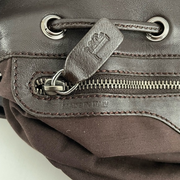 Tod’s Genuine Leather & Animal Hair Drawstring Shoulder Bag Brown - Picture 15 of 16